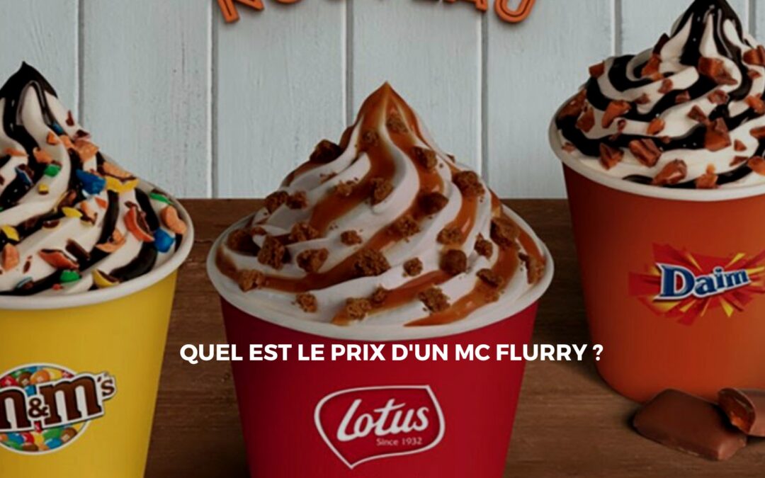 Prix McFlurry Quelques Euros pour se régaler chez McDo