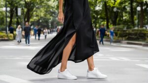 robe noir basket blanche