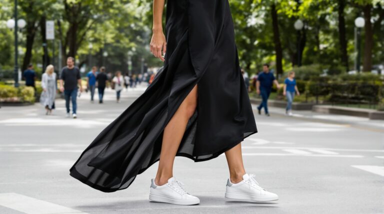 robe noir basket blanche