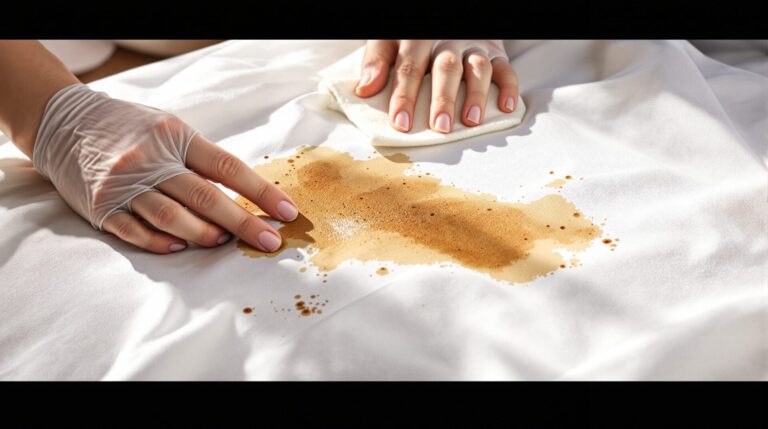 tache de cafe sur du blanc