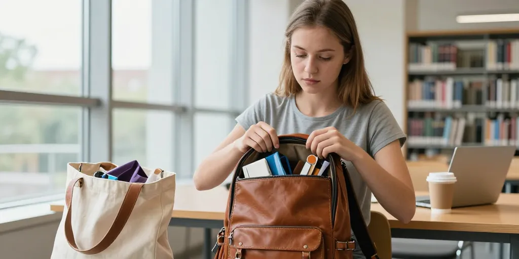 Pourquoi les étudiantes abandonnent le tote bag au profit de sacs mieux organisés ?